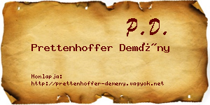 Prettenhoffer Demény névjegykártya